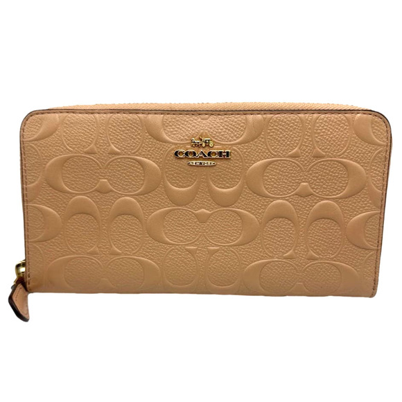 NWOT COACH Signature ACCORDION ZIP WALLET - Picture 1 of 12